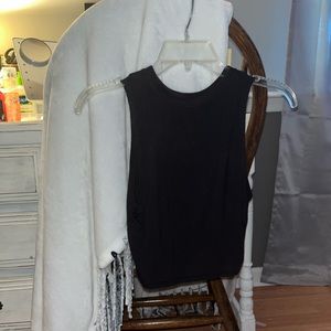 black high nick crop top